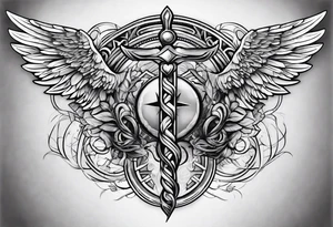 Staff of caduceus tattoo idea