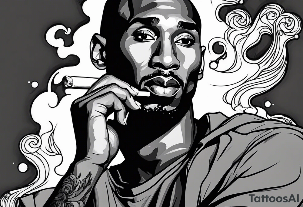 kobe bryant smoking cigarette tattoo idea
