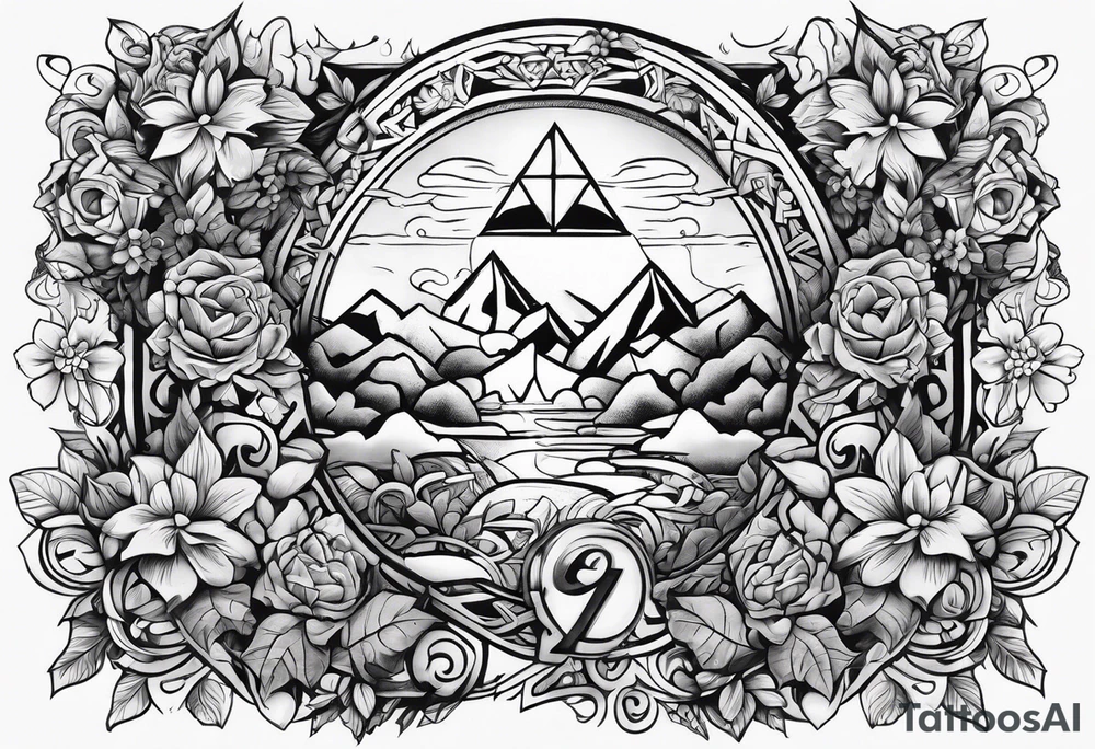 Legend Of Zelda arm sleeve tattoo idea