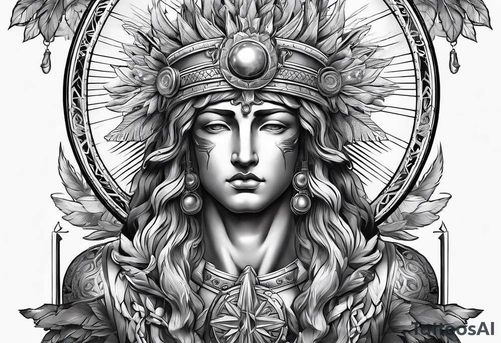 apollo
god of the sun 
with his bow tattoo idea