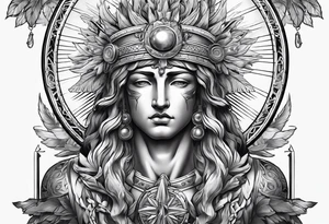 apollo
god of the sun 
with his bow tattoo idea