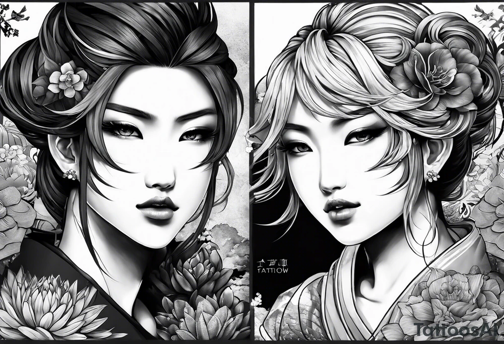 The Japanese say you have three faces. The first face, you show to the world. The second face, you show to your close friends and your family. The third face, you never show anyone. tattoo idea