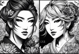 The Japanese say you have three faces. The first face, you show to the world. The second face, you show to your close friends and your family. The third face, you never show anyone. tattoo idea