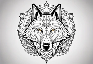 Irish wolf tattoo idea