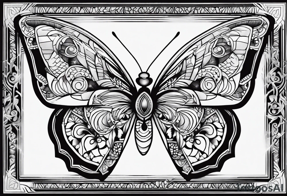 Buterfly patterns tattoo idea