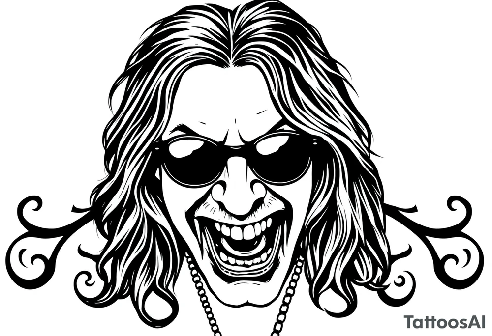 Ozzy Osbourne tattoo idea