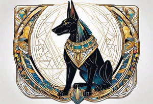 balance of Anubis tattoo idea
