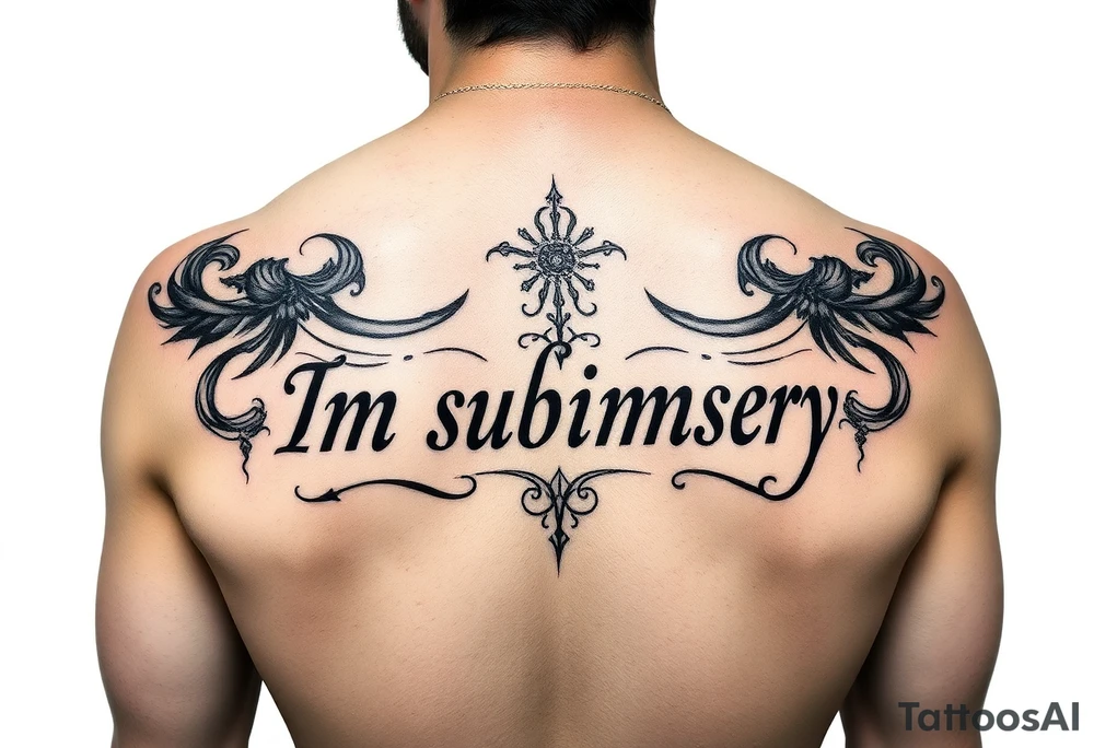 I want a tattoo that says Im submissive tattoo idea