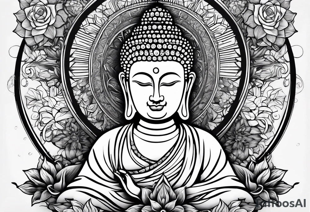 golden ratio, buddha tattoo idea