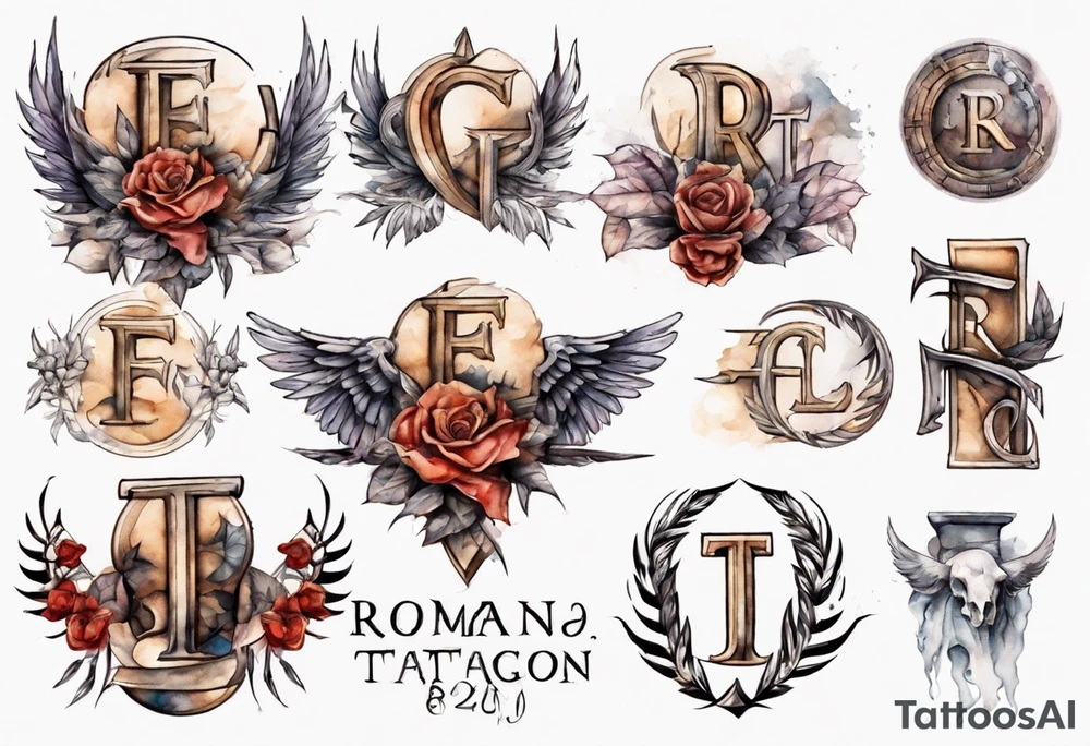 roman style font tattoo idea