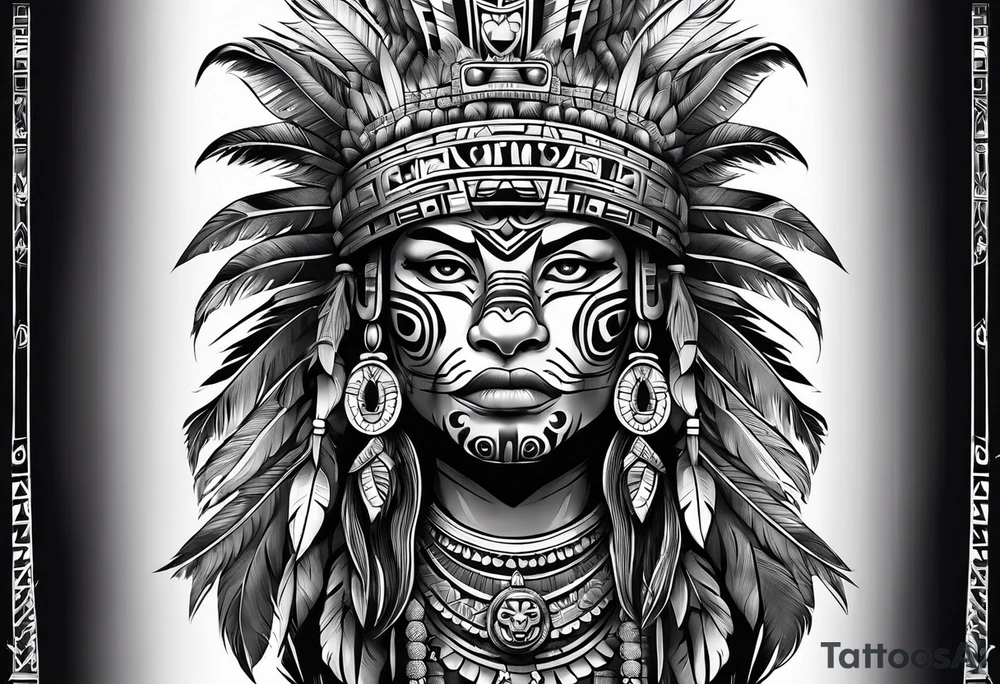 aztec jaguar shaman tattoo idea