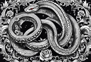 Two snakes on wrist tattoo idea