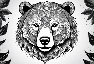 Cosmic bear tattoo idea