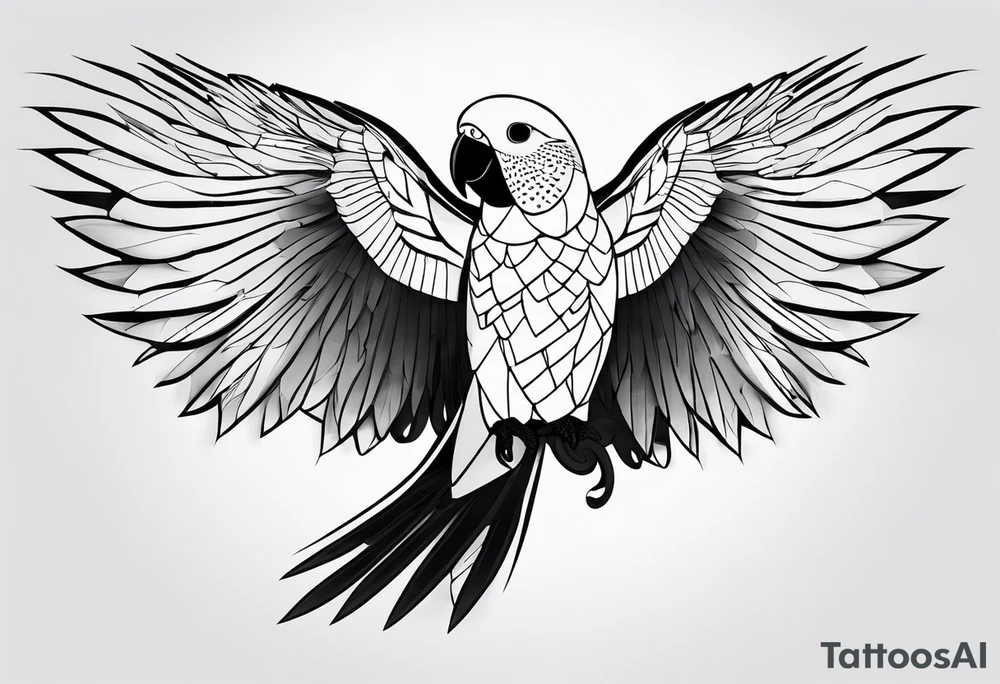 Tattoo of the parakeet of the Palmeiras team. tattoo idea