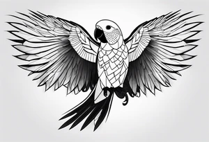 Tattoo of the parakeet of the Palmeiras team. tattoo idea