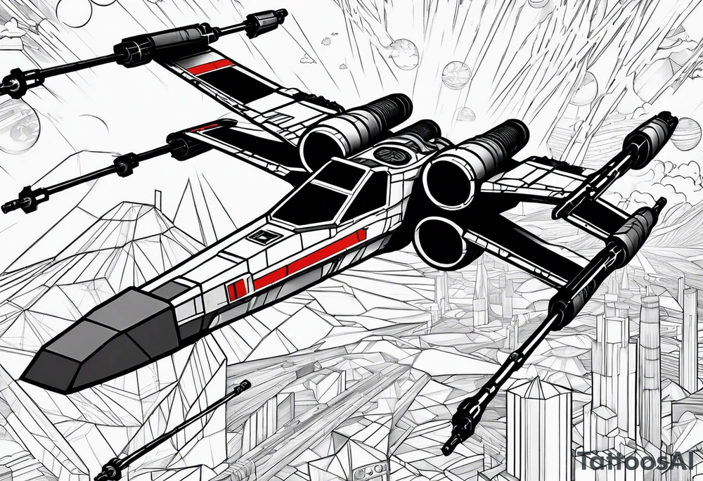 Starwars x wing tattoo tattoo idea