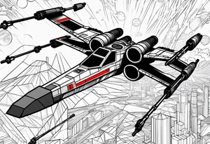 Starwars x wing tattoo tattoo idea