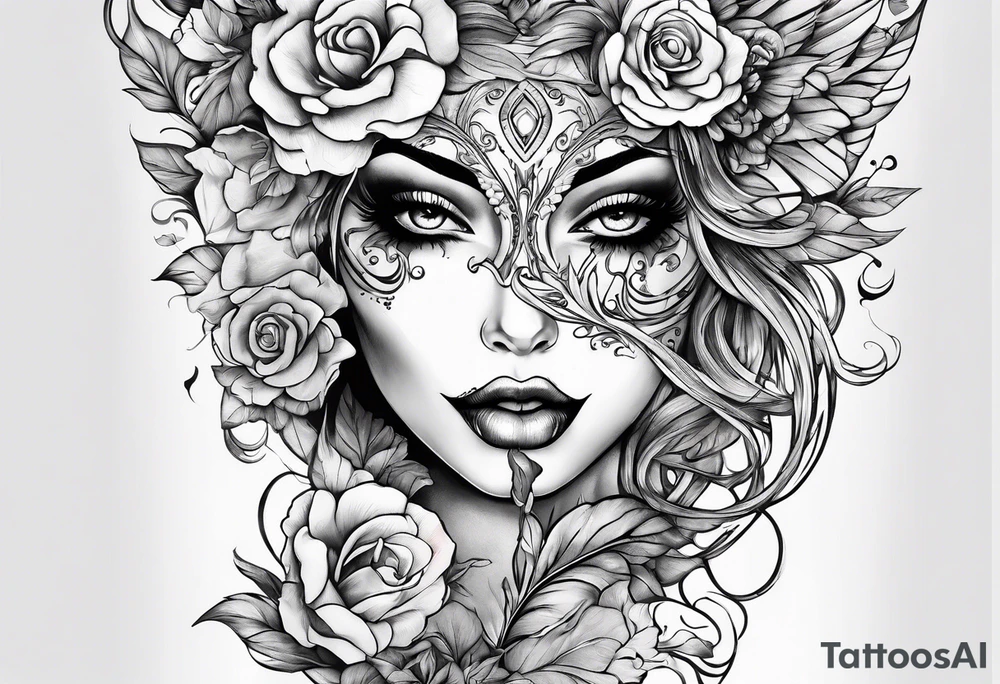 Hush Shhh finger to lips up close tattoo idea