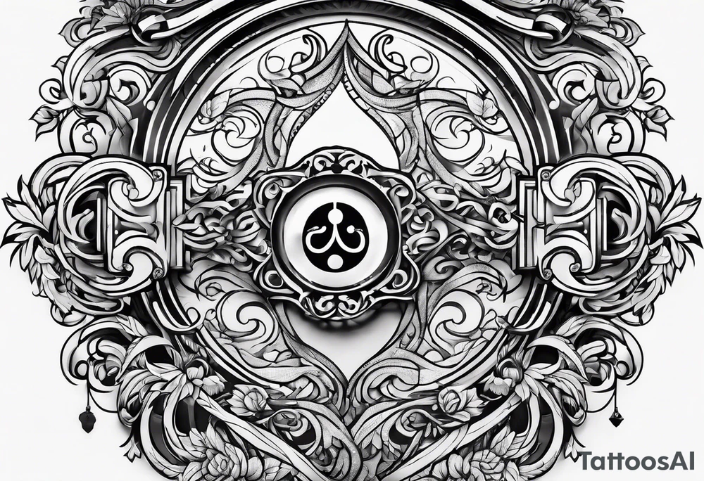 Infinity symbol with locking key tattoo idea