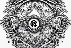 Infinity symbol with locking key tattoo idea