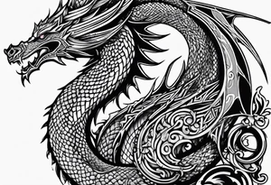 celtic dragon eating it's own tail tattoo idea