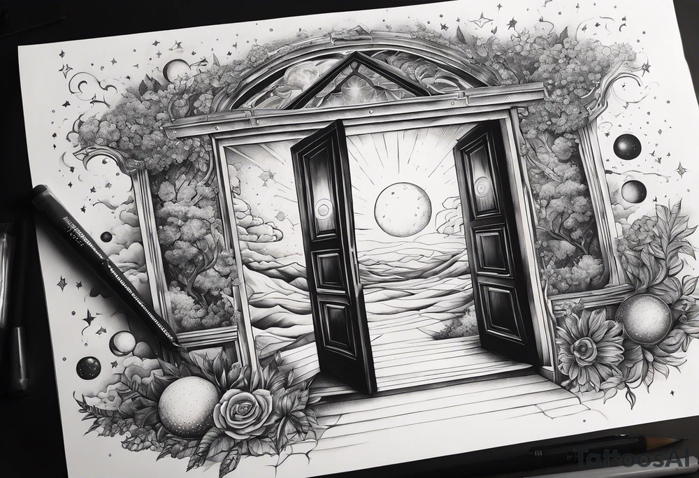 An Door that opens to a whole Universe. tattoo idea
