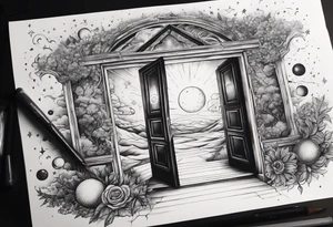An Door that opens to a whole Universe. tattoo idea