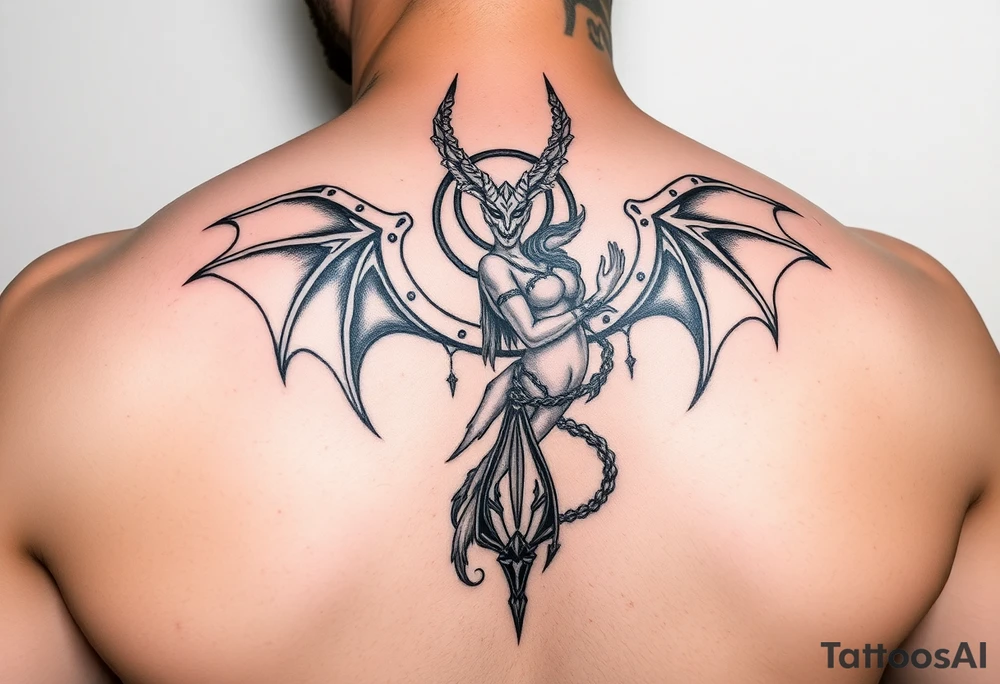 Satan protecting lillith tattoo idea