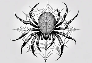 Minimalism Spider, top view, eye for spider tattoo idea