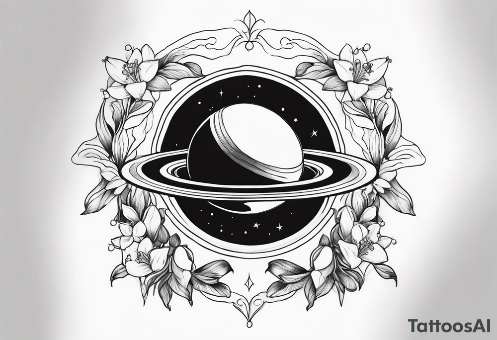 Lilly of the valley and Saturn tattoo idea