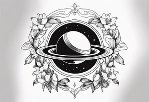Lilly of the valley and Saturn tattoo idea