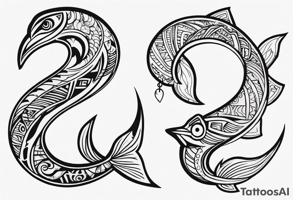 Polynesian fishing hook tattoo tattoo idea