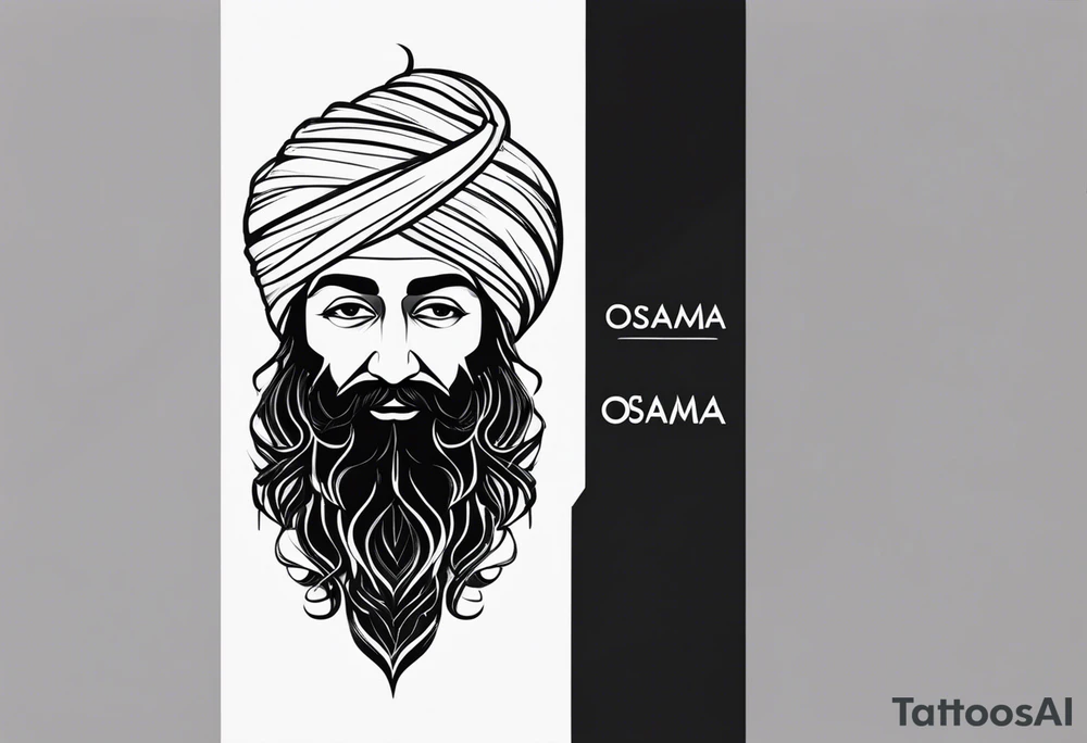 My boyfriends name is OSAMA, I want a unique minimalist tattoo tattoo idea