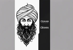 My boyfriends name is OSAMA, I want a unique minimalist tattoo tattoo idea