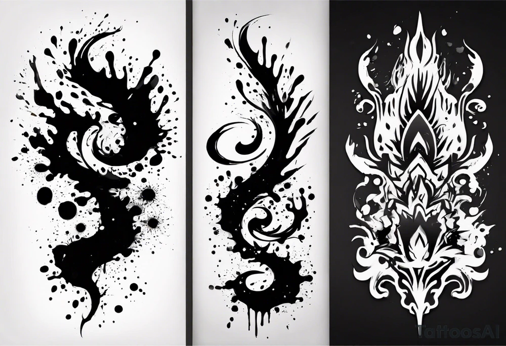 Paint splash tattoo idea