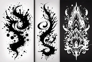 Paint splash tattoo idea