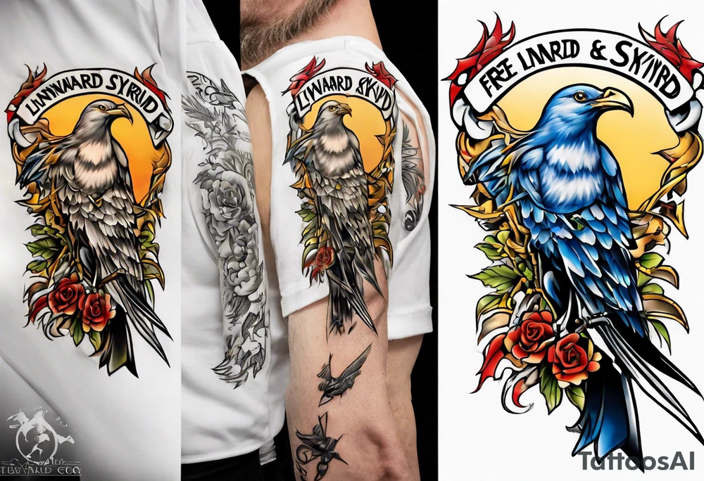 free bird, cannot change
lynnard skynyrd tattoo idea