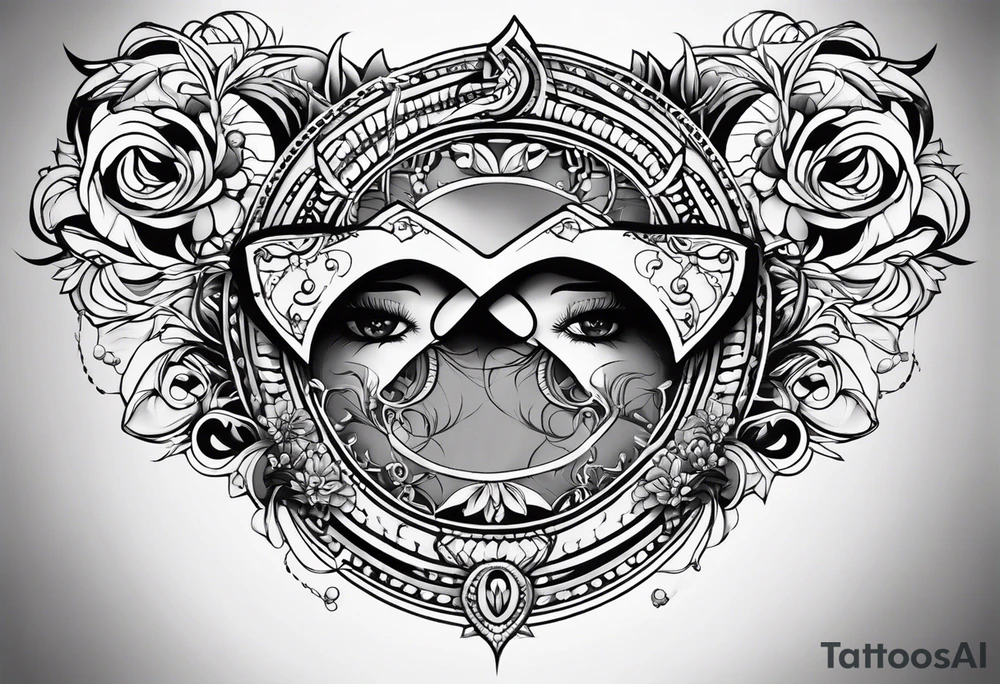 Gemini logo with stitches tattoo idea