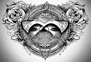 Gemini logo with stitches tattoo idea