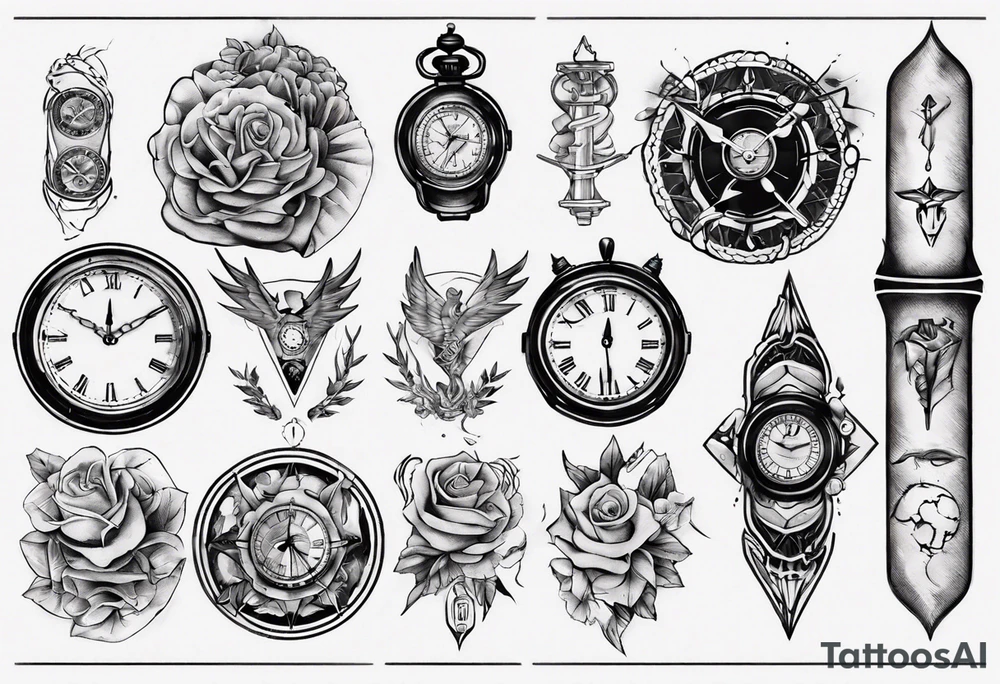 reloj de arena tattoo idea