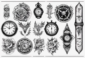 reloj de arena tattoo idea