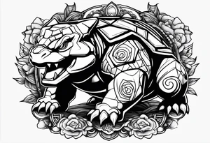 Blastoise angry tattoo idea