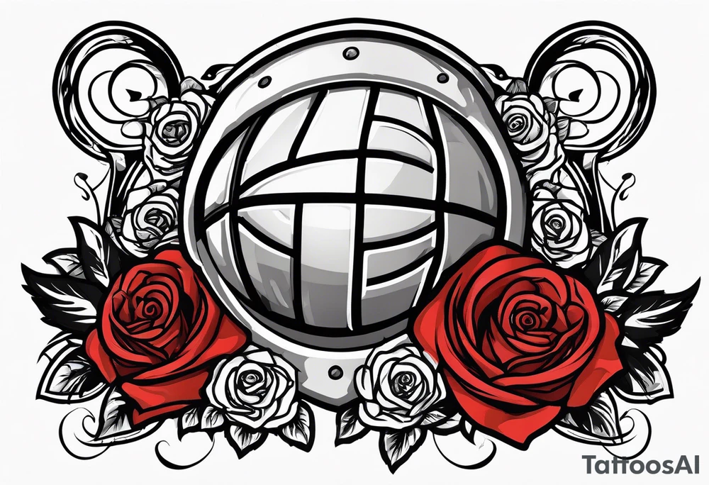 detroit city , basketball with 23 and virgo symbol and roses tattoo idea