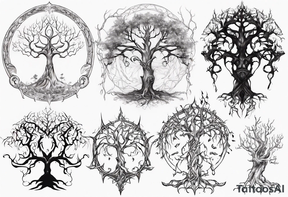 Elvish tree tattoo idea