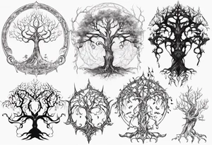 Elvish tree tattoo idea