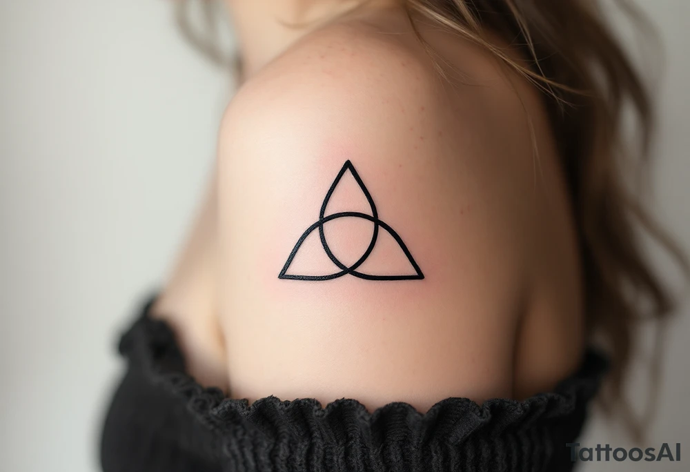 A minimalist black ink triquetra, tattoo idea