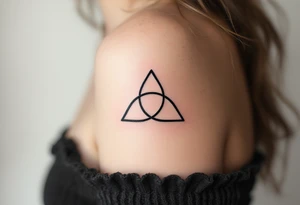 A minimalist black ink triquetra, tattoo idea