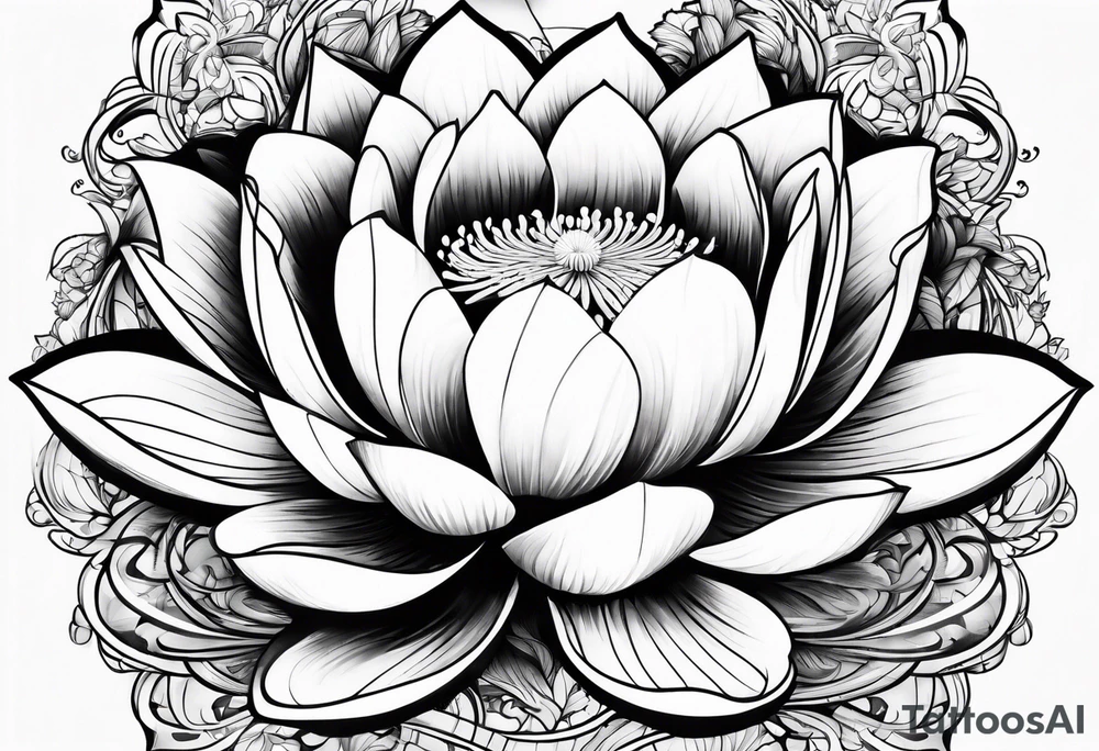 Lotus flower tattoo idea