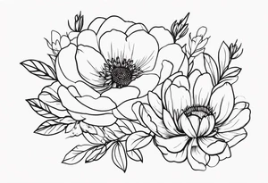 birth flowers tattoo idea