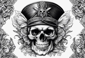 Skull dead men tell no tales tattoo idea